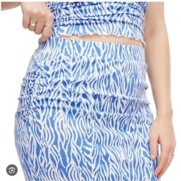 Diane Von Furstenberg Sea Twig Midi Mermaid Bottom Knit Skirt Sz M NWT - Picture 2 of 7